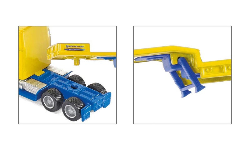 Siku 1805  Lorry with New Holland Tractors  1:87  Metal/Plastic  Yellow/Blue  Multifunctional - Image 2
